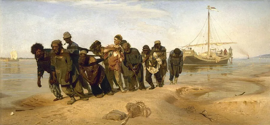 Илья Репин. Бурлаки на Волге, 1870–1873. Государственный Русский музей